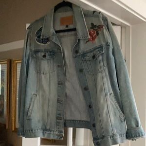 Sanctuary embroidered denim jacket